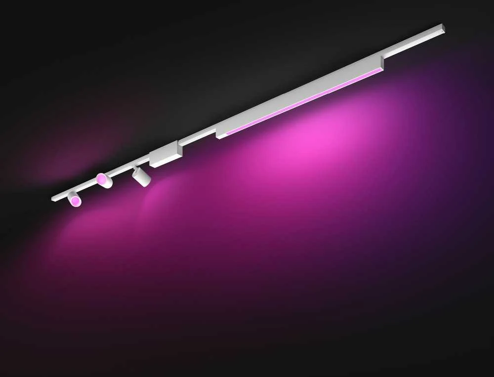 Lubinis šviestuvas Philips Hue Perifo 3xcylinder spot + balta lubų juosta