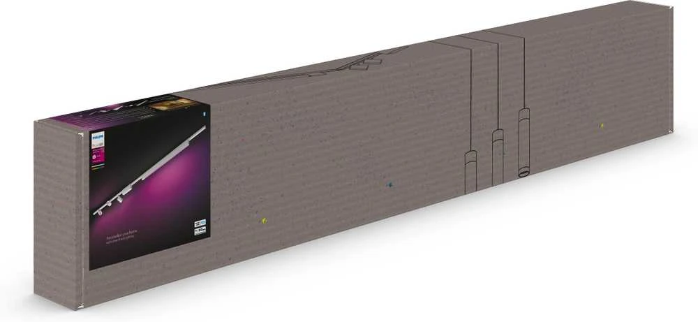 Lubinis šviestuvas Philips Hue Perifo 3xcylinder spot + balta lubų juosta