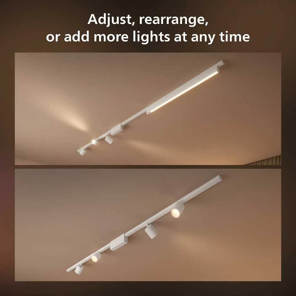 Lubinis šviestuvas Philips Hue Perifo 3xcylinder spot + balta lubų juosta