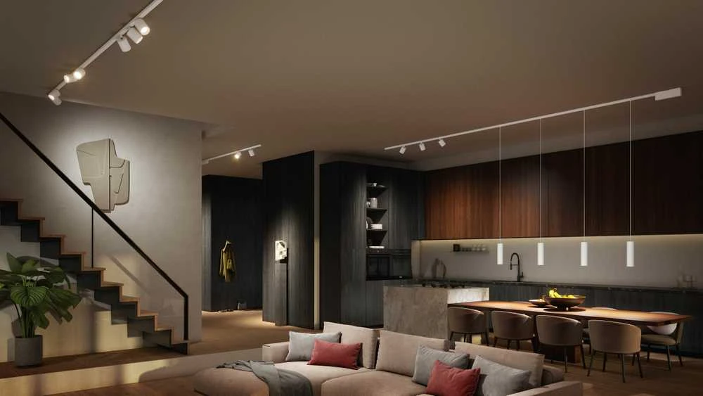 Lubinis šviestuvas Philips Hue Perifo 3xcylinder spot + balta lubų juosta