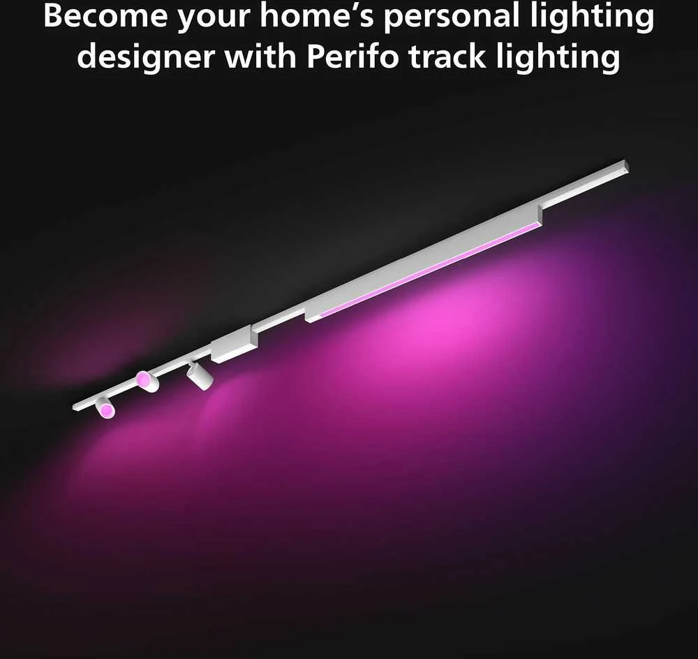 Lubinis šviestuvas Philips Hue Perifo 3xcylinder spot + balta lubų juosta