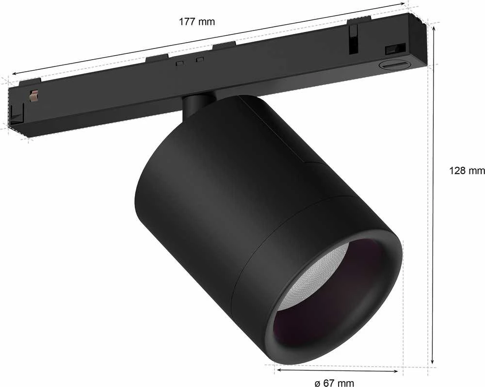 Philips Hue Perifo cilindrinis prožektorius juodas