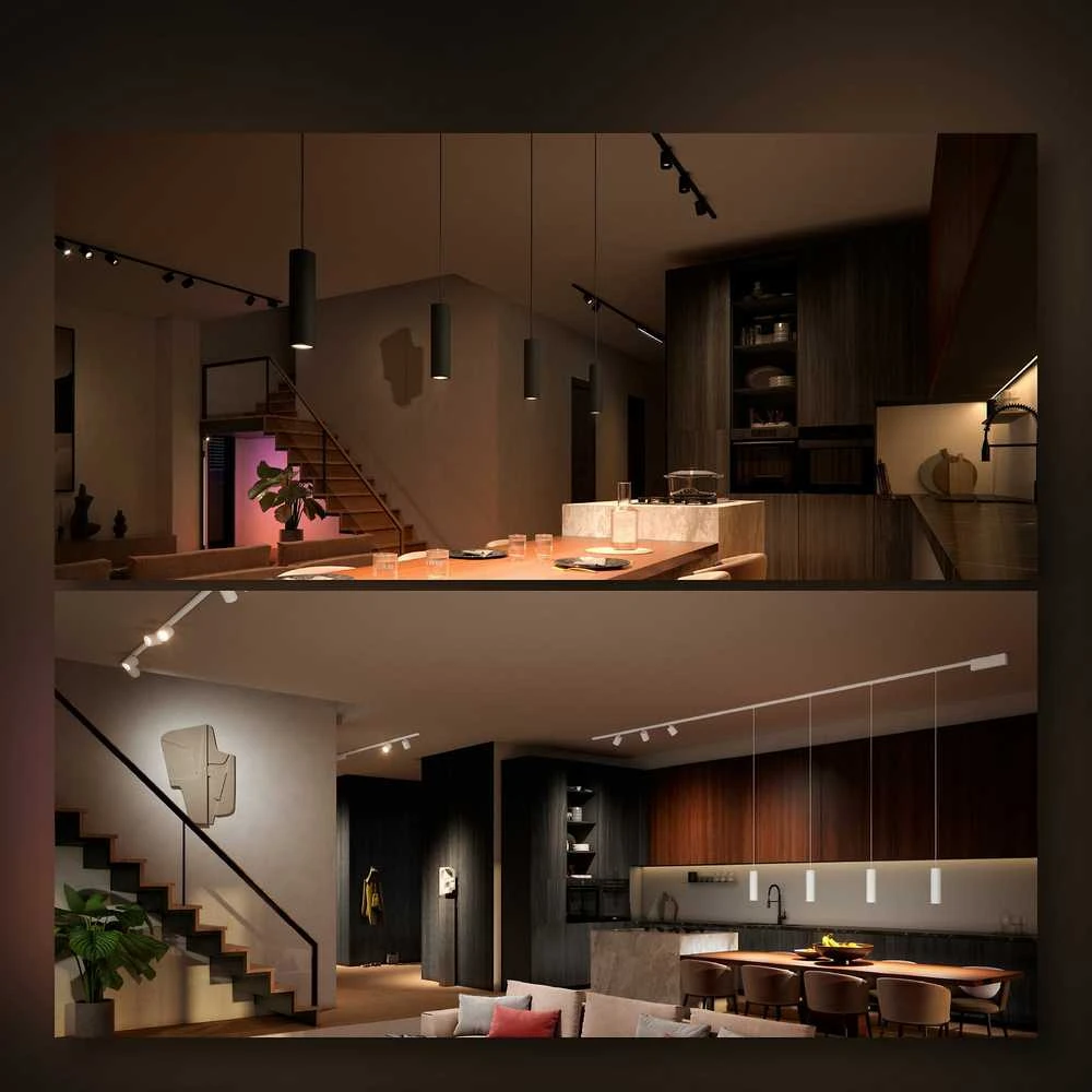 Philips Hue Perifo cilindrinis prožektorius juodas
