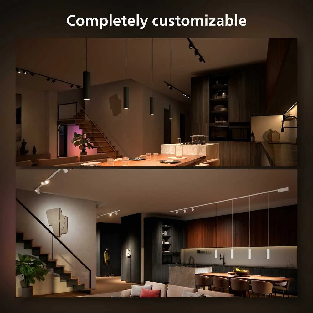 Philips Hue Perifo cilindrinis prožektorius juodas
