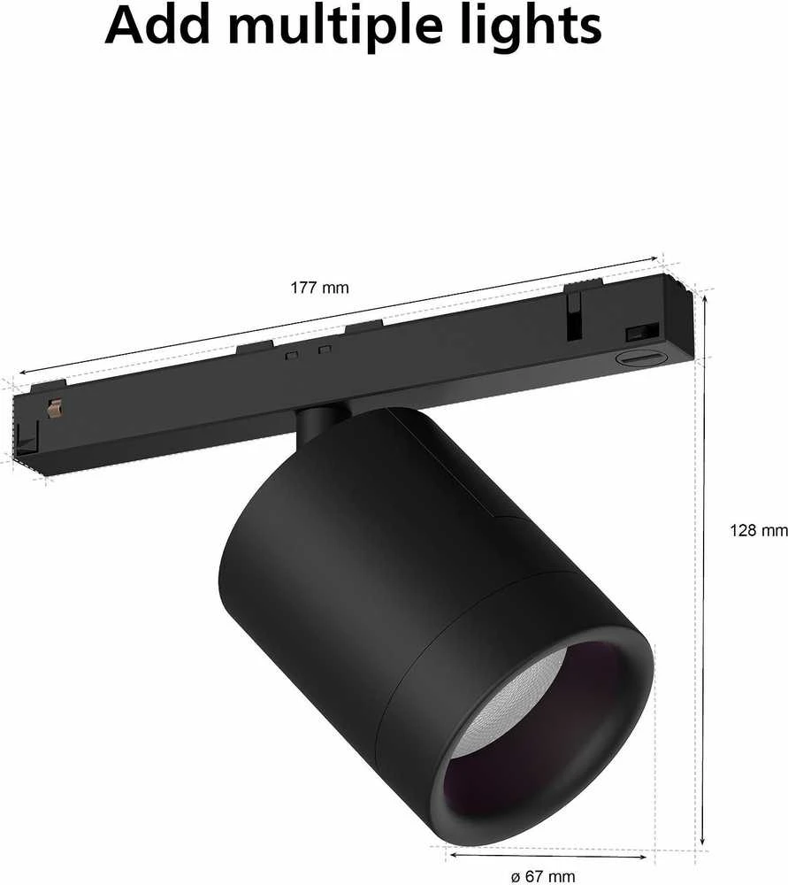 Philips Hue Perifo cilindrinis prožektorius juodas