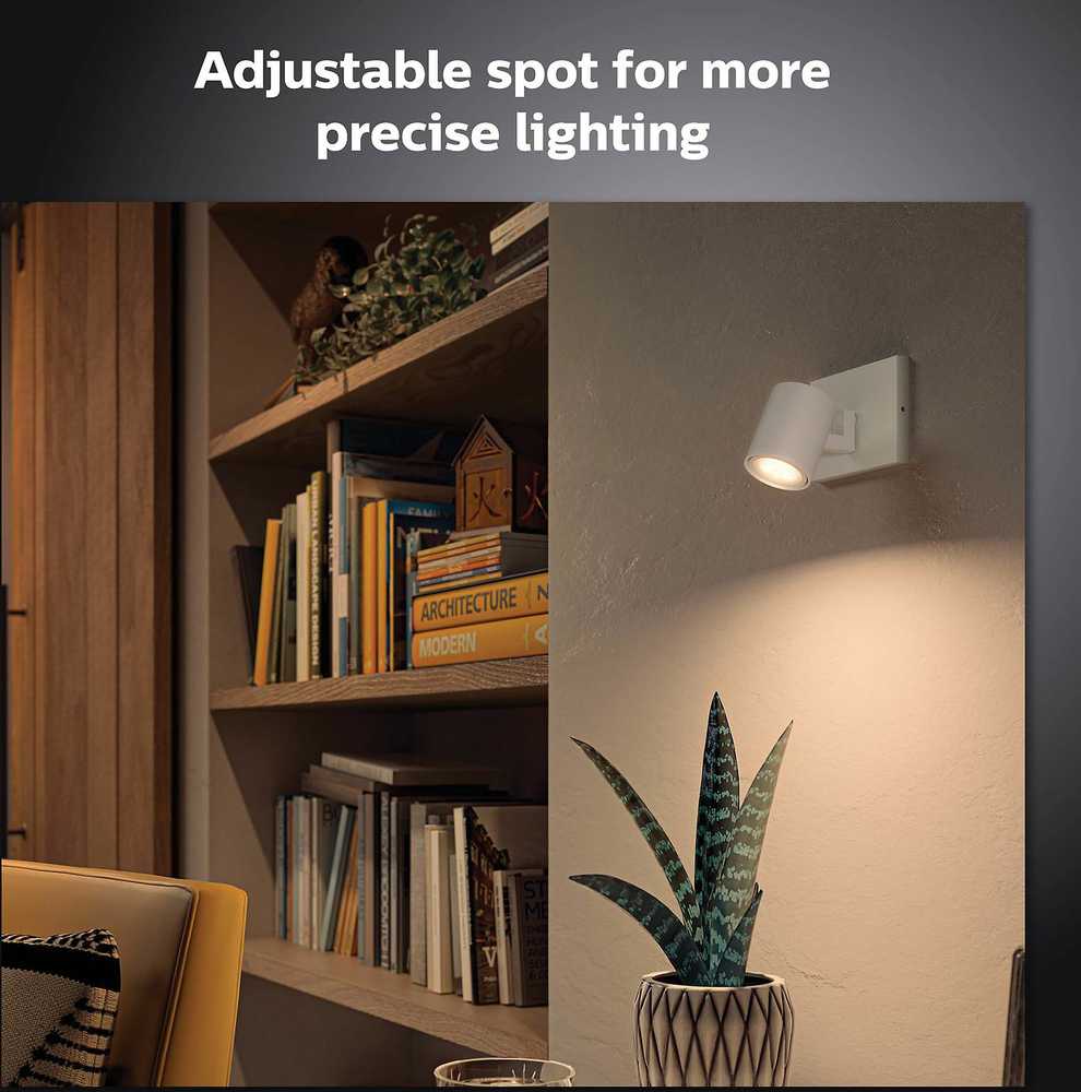 Lubinis šviestuvas Philips Hue Runner baltas ambiance-älyspottivalaisin, valkoinen, 1 x 4,2 W, himmenninkytkimellä
