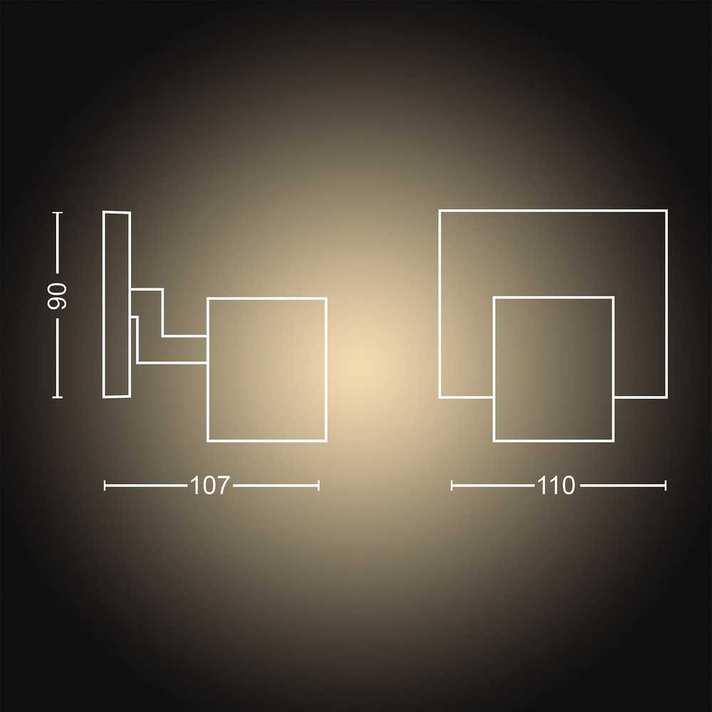 Lubinis šviestuvas Philips Hue Runner baltas ambiance-älyspottivalaisin, valkoinen, 1 x 4,2 W, himmenninkytkimellä