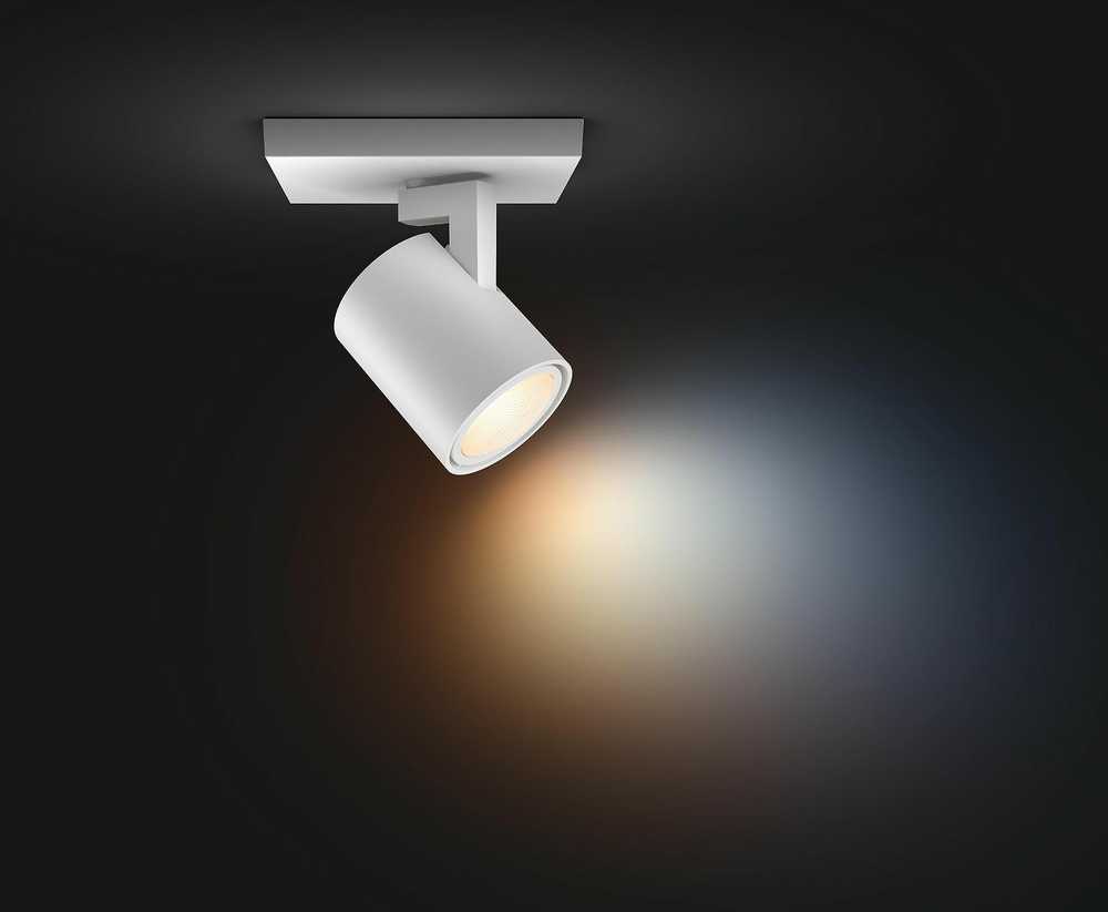 Lubinis šviestuvas Philips Hue Runner baltas ambiance-älyspottivalaisin, valkoinen, 1 x 4,2 W, himmenninkytkimellä
