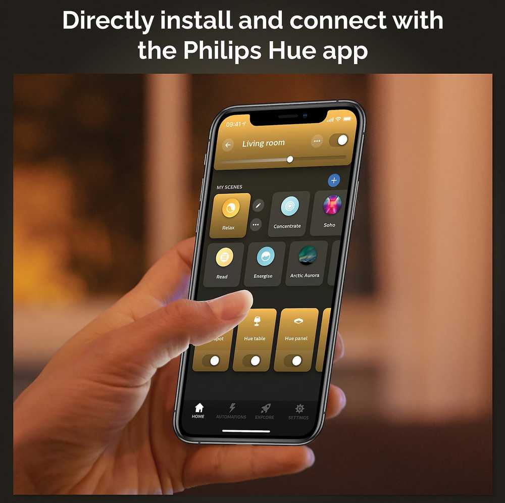 Lubinis šviestuvas Philips Hue Baltas Amb. Runner Spot 2 flg. Weiß 2x350lm inkl. Dimmschalter