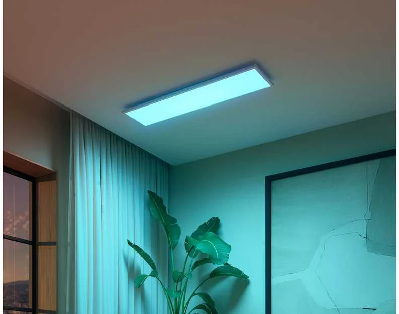 Lubinis šviestuvas „Philips Hue Surimu“ stačiakampis panelinis šviestuvas, 120 x 30 cm | 2000–6500 „Hue Baltas Color Ambiance“ | „Bluetooth“, „Zigbee“
