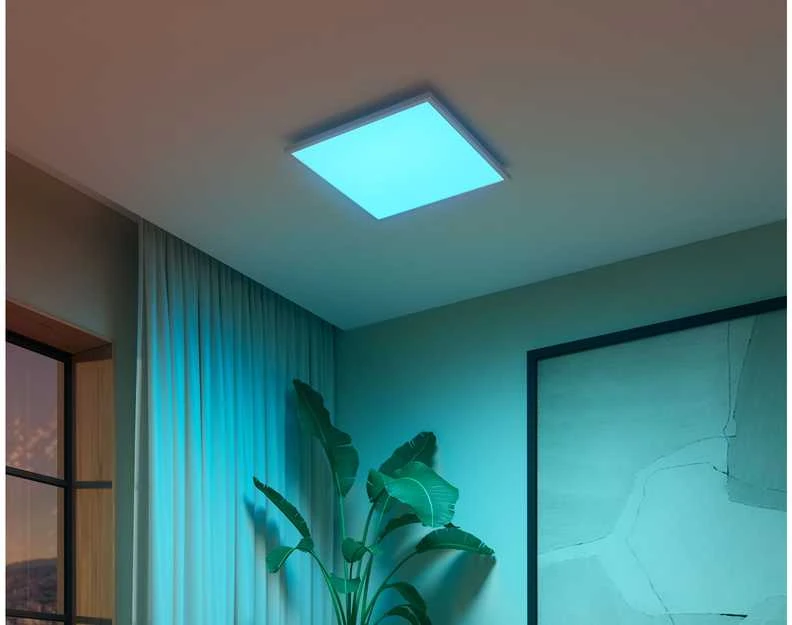 Lubinis šviestuvas „Philips Hue Surimu“ kvadratinis panelinis šviestuvas, 60 x 60 cm | 2000–6500 „Hue Baltas“ spalvų atmosfera
