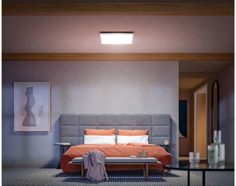 Lubinis šviestuvas „Philips Hue Surimu“ kvadratinis panelinis šviestuvas, 60 x 60 cm | 2000–6500 „Hue Baltas“ spalvų atmosfera