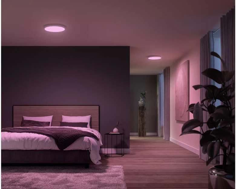 Lubinis šviestuvas „Philips Hue Surimu“ apvalus panelinis šviestuvas, 39,5 cm | „Bluetooth“, „Zigbee“