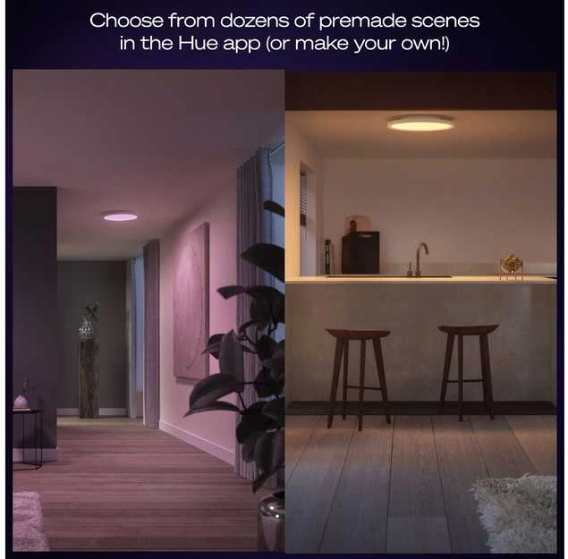 Lubinis šviestuvas „Philips Hue Surimu“ apvalus panelinis šviestuvas, 39,5 cm | „Bluetooth“, „Zigbee“