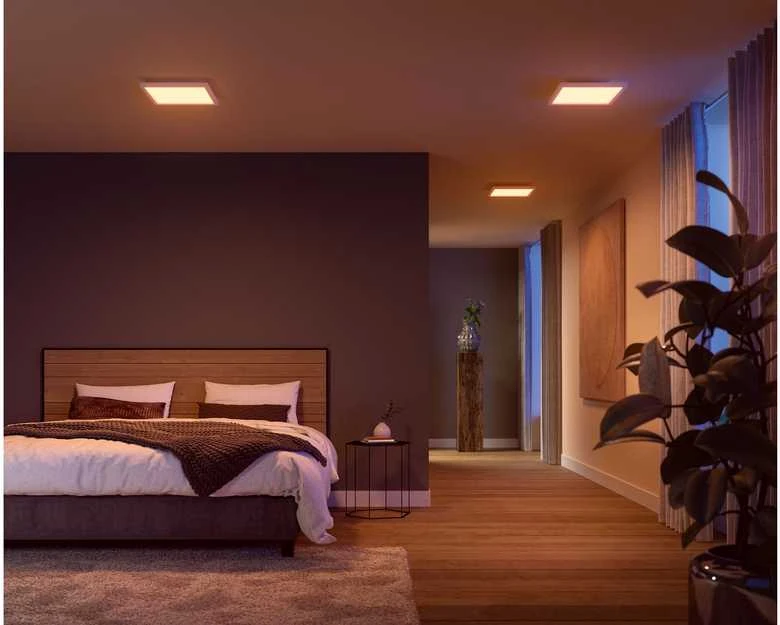 Lubinis šviestuvas „Philips Hue Surimu Panel Square Small“ | 2000–6500 K, „Hue Baltas“ ir „Color Ambiance“