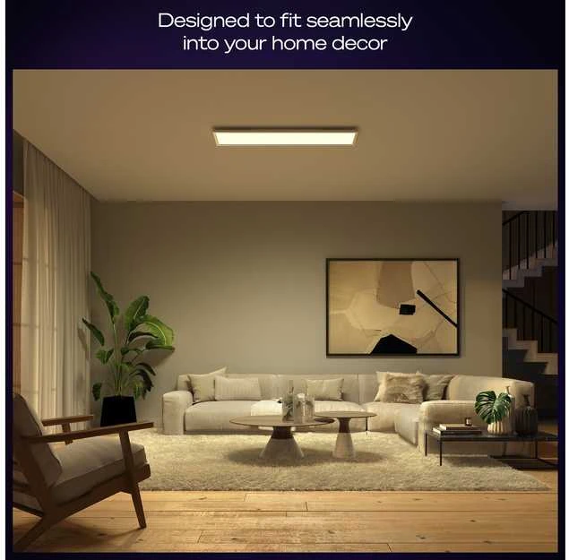 Lubinis šviestuvas „Philips Hue Surimu“ stačiakampis panelinis šviestuvas, 120 x 30 cm | 2000–6500 „Hue Baltas Color Ambiance“ | „Bluetooth“, „Zigbee“