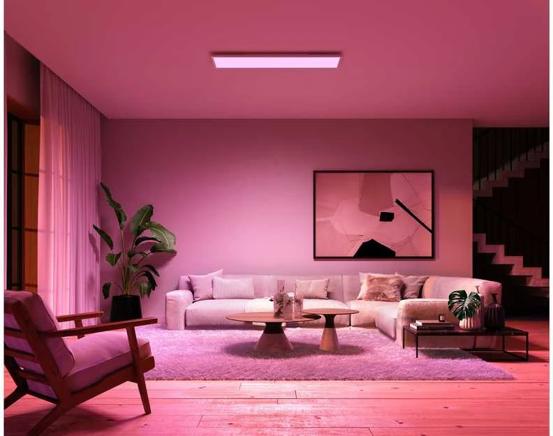 Lubinis šviestuvas „Philips Hue Surimu“ stačiakampis panelinis šviestuvas, 120 x 30 cm | 2000–6500 „Hue Baltas Color Ambiance“ | „Bluetooth“, „Zigbee“