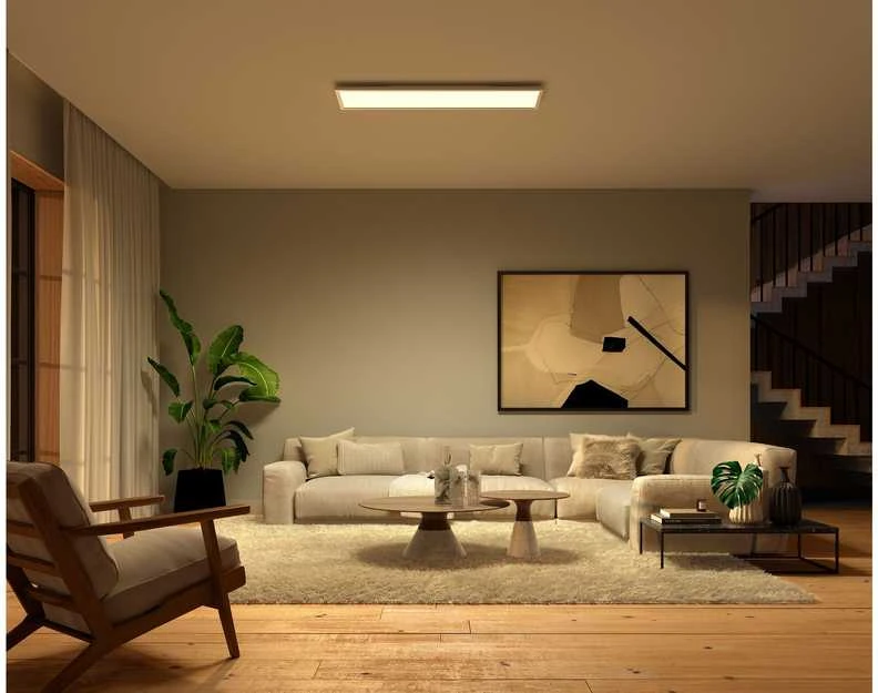Lubinis šviestuvas „Philips Hue Surimu“ stačiakampis panelinis šviestuvas, 120 x 30 cm | 2000–6500 „Hue Baltas Color Ambiance“ | „Bluetooth“, „Zigbee“