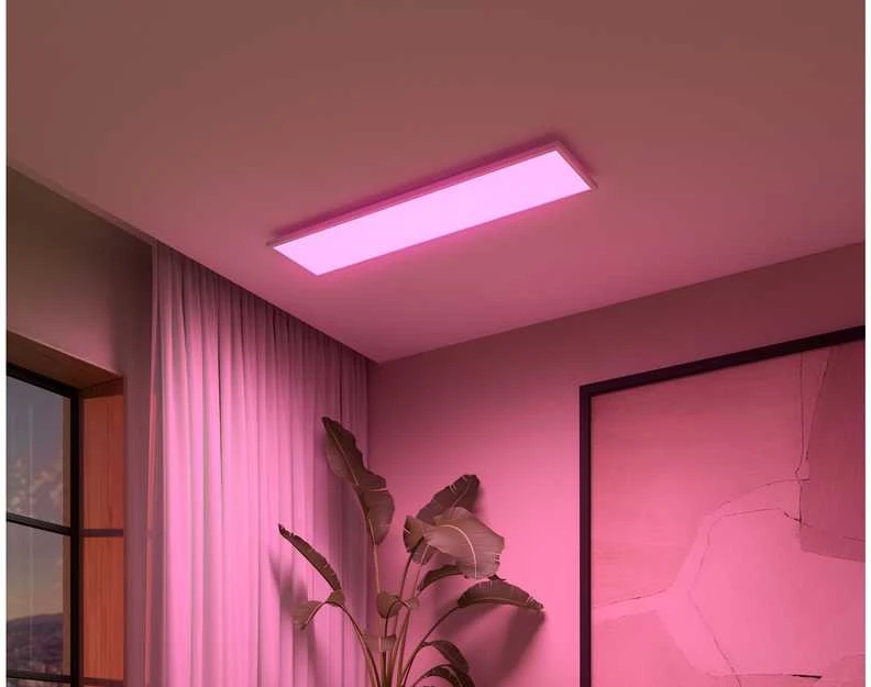 Lubinis šviestuvas „Philips Hue Surimu“ stačiakampis panelinis šviestuvas, 120 x 30 cm | 2000–6500 „Hue Baltas Color Ambiance“ | „Bluetooth“, „Zigbee“