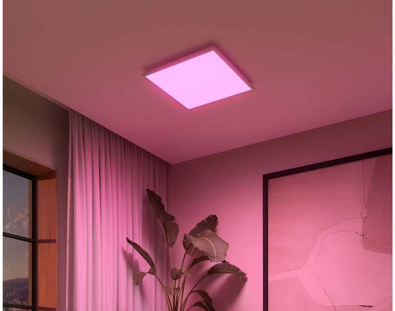 Lubinis šviestuvas „Philips Hue Surimu“ kvadratinis panelinis šviestuvas, 60 x 60 cm | 2000–6500 „Hue Baltas“ spalvų atmosfera