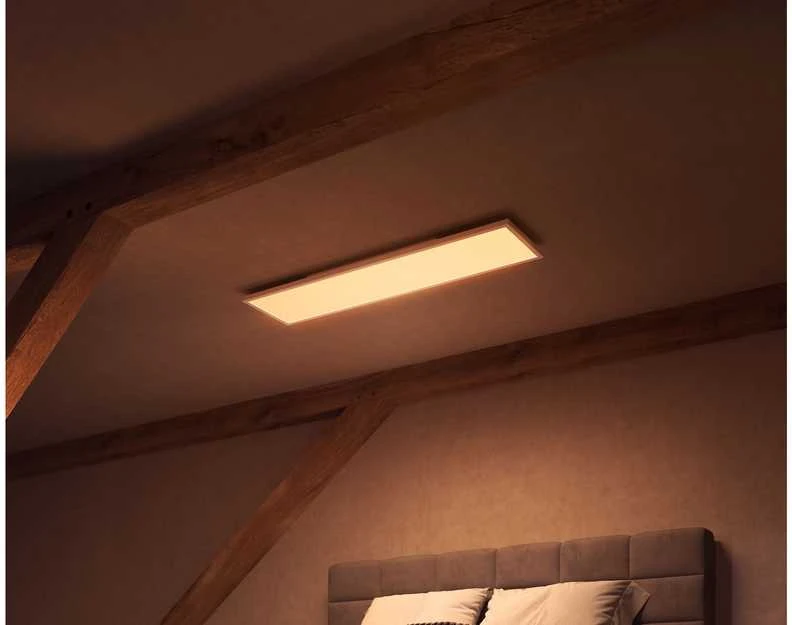 Lubinis šviestuvas „Philips Hue Surimu“ stačiakampis panelinis šviestuvas, 120 x 30 cm | 2000–6500 „Hue Baltas Color Ambiance“ | „Bluetooth“, „Zigbee“