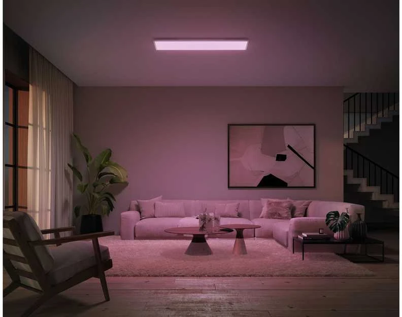 Lubinis šviestuvas „Philips Hue Surimu“ stačiakampis panelinis šviestuvas, 120 x 30 cm | 2000–6500 „Hue Baltas Color Ambiance“ | „Bluetooth“, „Zigbee“