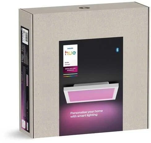 Lubinis šviestuvas „Philips Hue Surimu Panel Square Small“ | 2000–6500 K, „Hue Baltas“ ir „Color Ambiance“