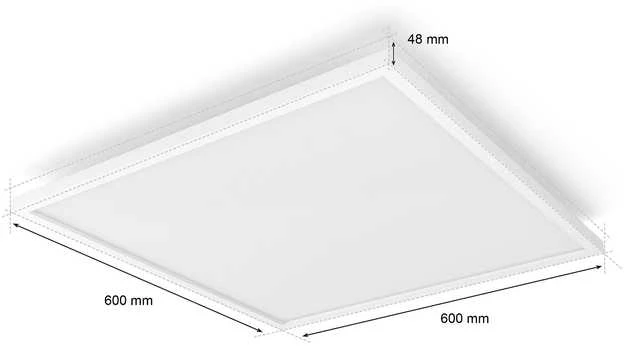 Lubinis šviestuvas „Philips Hue Surimu“ kvadratinis panelinis šviestuvas, 60 x 60 cm | 2000–6500 „Hue Baltas“ spalvų atmosfera