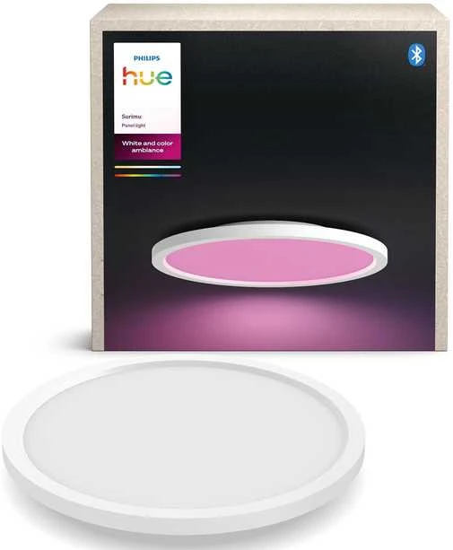 Lubinis šviestuvas „Philips Hue Surimu“ apvalus panelinis šviestuvas, 39,5 cm | „Bluetooth“, „Zigbee“
