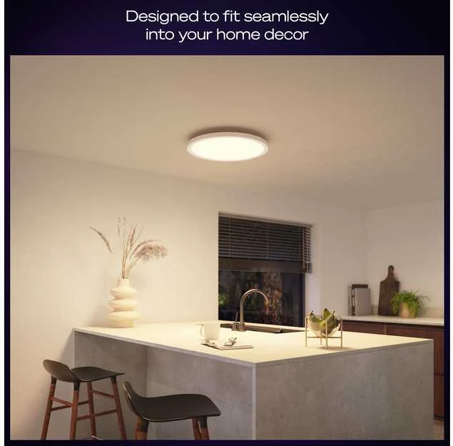 Lubinis šviestuvas „Philips Hue Surimu“ apvalus panelinis šviestuvas, 39,5 cm | „Bluetooth“, „Zigbee“