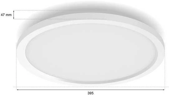 Lubinis šviestuvas „Philips Hue Surimu“ apvalus panelinis šviestuvas, 39,5 cm | „Bluetooth“, „Zigbee“