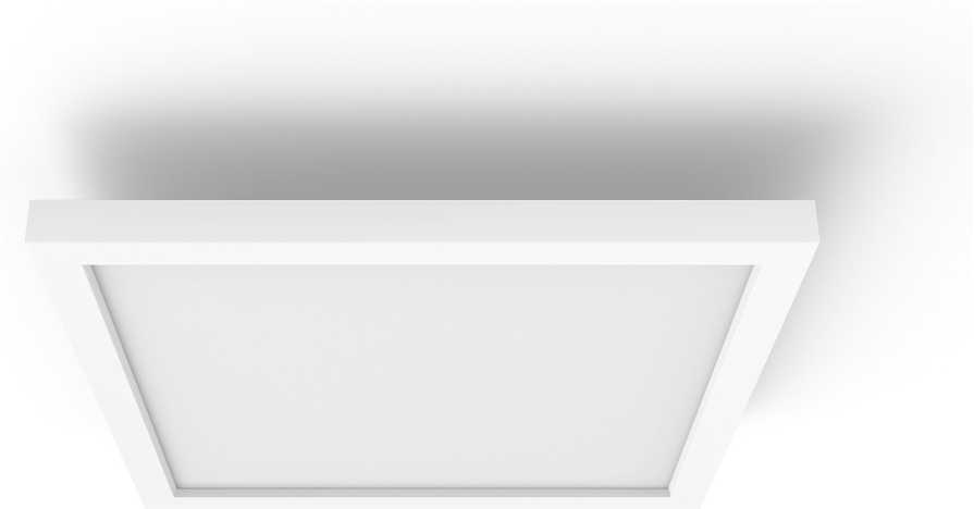 Philips „Hue“ balta ir spalvota aplinkos šviesa „Surimu Square“ skydelis, išmanusis lubinis šviestuvas, „Bluetooth“ / „Zigbee“, balta, LED, metalas, sintetika, nekeičiama(-os) lemputė(-ės)
