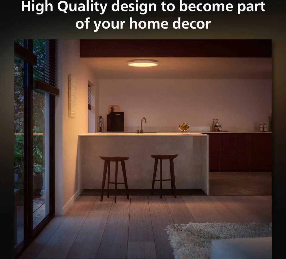 Lubinis šviestuvas Lampa sufitowa Signify Philips Hue Baltas & Col. Amb. Panel apvalus Surimu Baltas