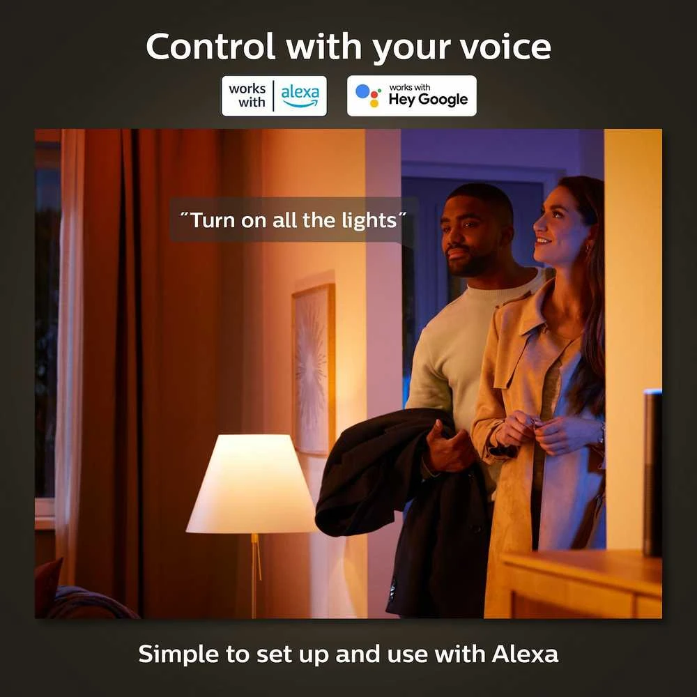 Philips Hue Baltas & Color Ambiance Xamento lubinis šviestuvas apvalus juodas • M