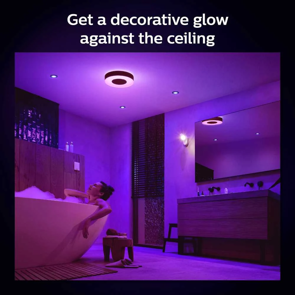 Philips Hue Baltas & Color Ambiance Xamento lubinis šviestuvas apvalus juodas • M