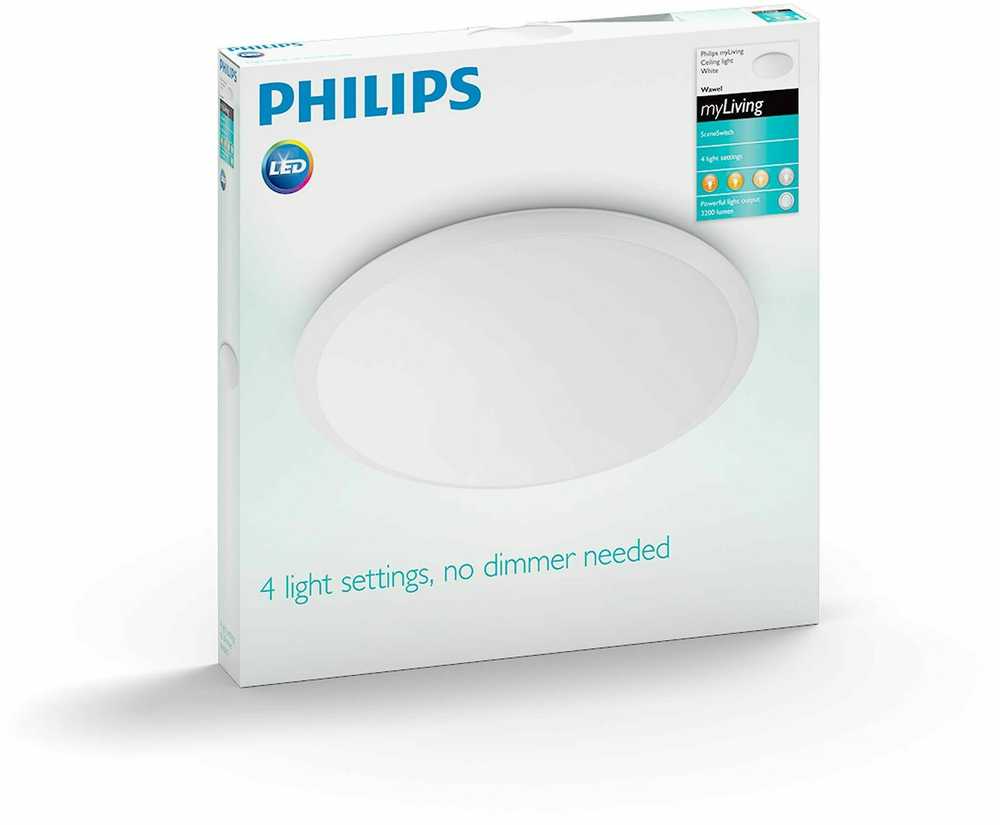 Sieninis šviestuvas Philips Wawel 36W balta