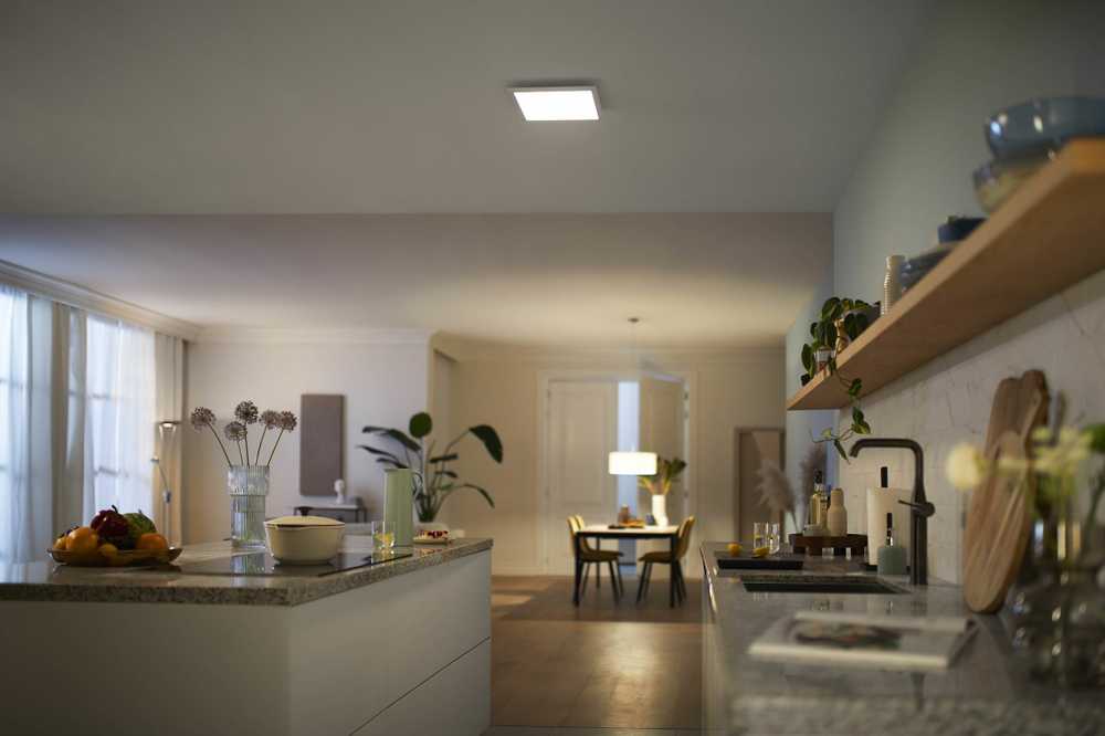 Lubinis šviestuvas Philips Panel LED CL560 -kattovalaisin, neliö, valkoinen, 1200 lm, 4000K