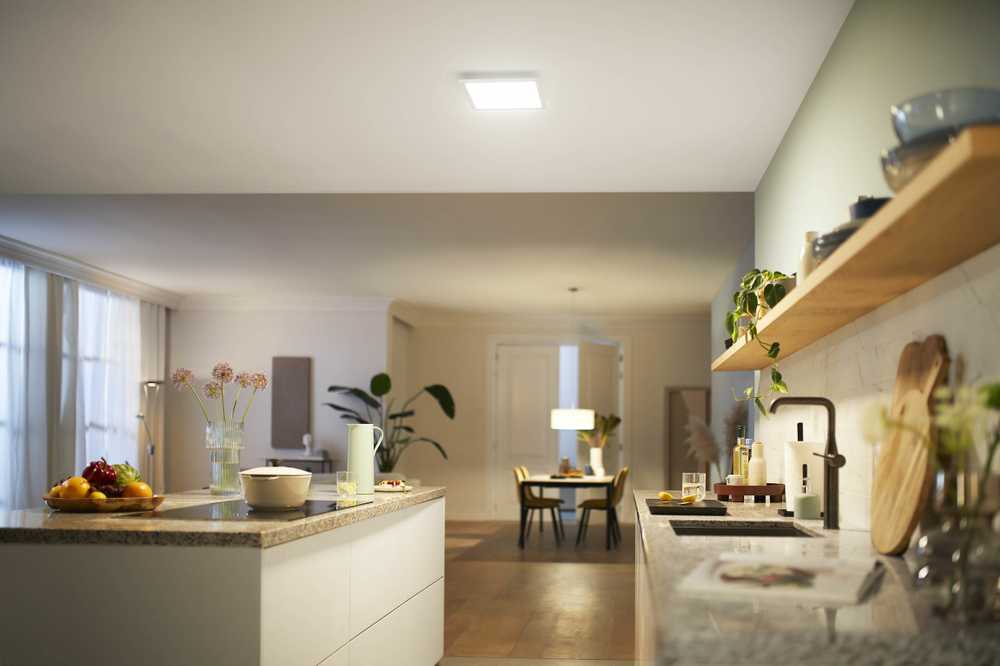 Lubinis šviestuvas Philips Panel LED CL560 -kattovalaisin, neliö, valkoinen, 1200 lm, 4000K