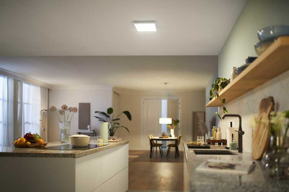 Lubinis šviestuvas Philips Panel LED CL560 -kattovalaisin, neliö, valkoinen, 1200 lm, 4000K