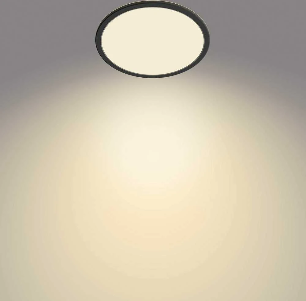 Lubinis šviestuvas Šviestuvas Philips Superslim, 15W, 2700°K, juodas