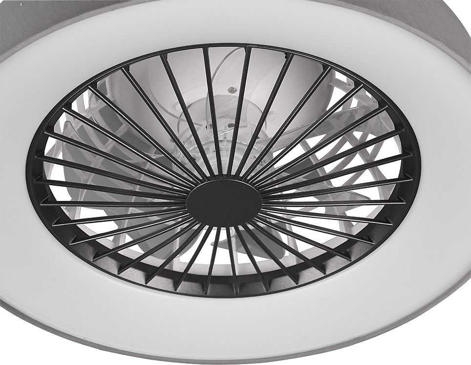 Lubinis šviestuvas Trio Farsund -LED-tuuletinvalaisin 47 cm, 30 W, harmaa
