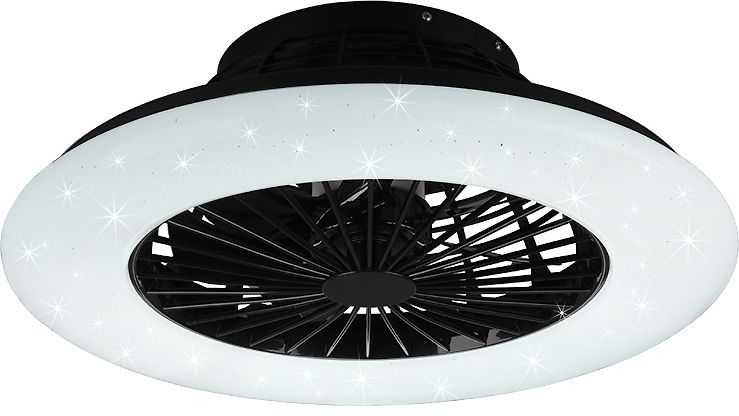 Lubinis šviestuvas Trio Stralsund -LED-tuuletinvalaisin 50 cm, 30 W, mattamusta