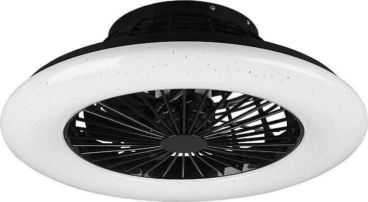 Lubinis šviestuvas Trio Stralsund -LED-tuuletinvalaisin 50 cm, 30 W, mattamusta