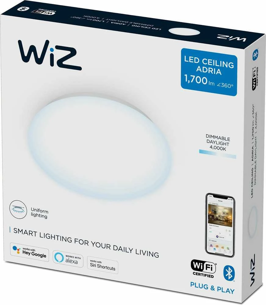 WIZ - Adria WiZ lubinis šviestuvas 17W RD 4000K, pritemdomas