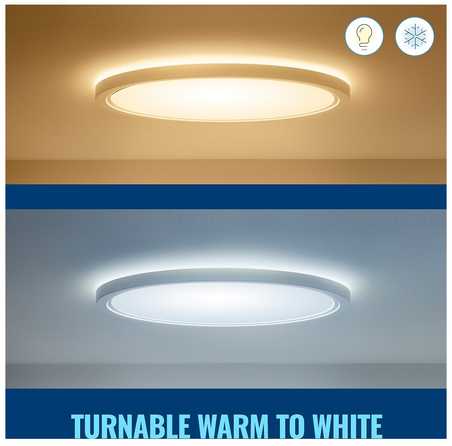 Lubinis šviestuvas WiZ Smart WiFi SuperSlim Ceiling 545mm, Baltas | 32 W | 2200-6500 K (RGB)