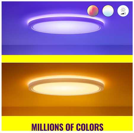 Lubinis šviestuvas WiZ Smart WiFi SuperSlim Ceiling 545mm, Baltas | 32 W | 2200-6500 K (RGB)