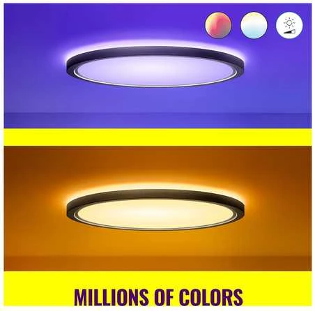 Lubinis šviestuvas WiZ Superslim RGB,22W,2700-6500 (RGB),IP20,juodas