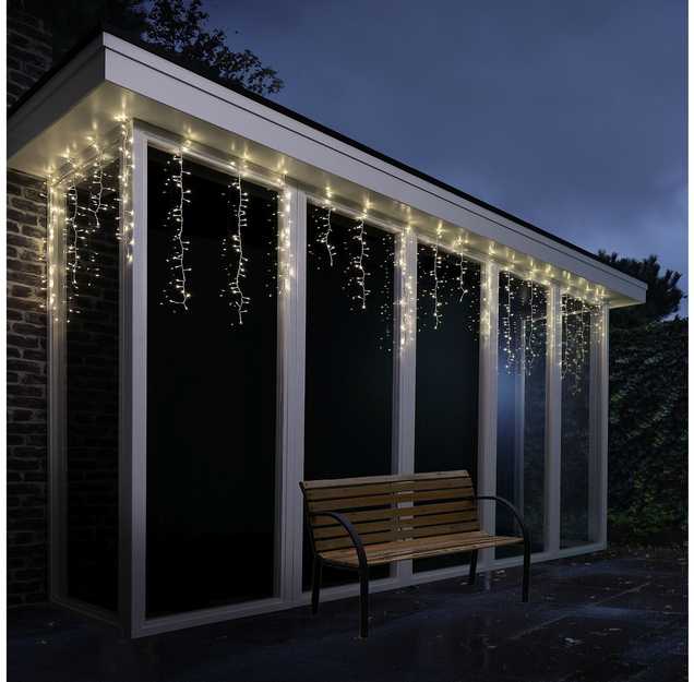 Lumineo Icicle twinkle koristevalosarja ulkokäyttöön, 3,75 metriä