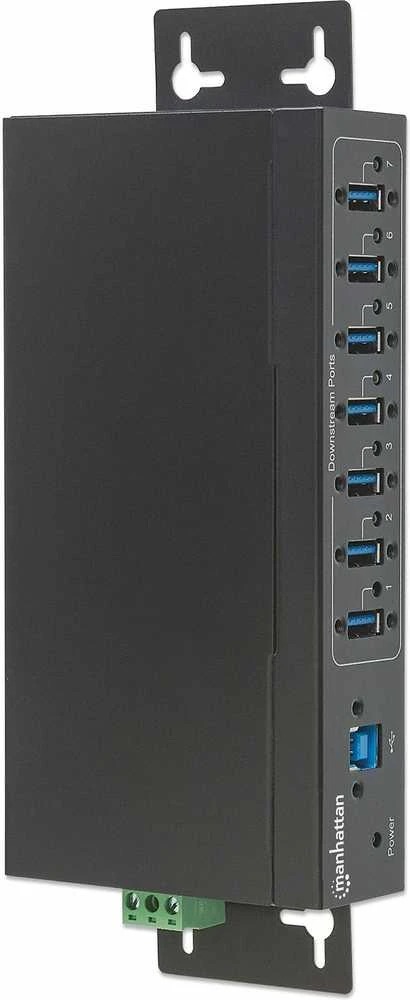 M164405 Manhattan Industrial, ESD apsaugotas 7 prievadų USB 3.0 šakotuvas