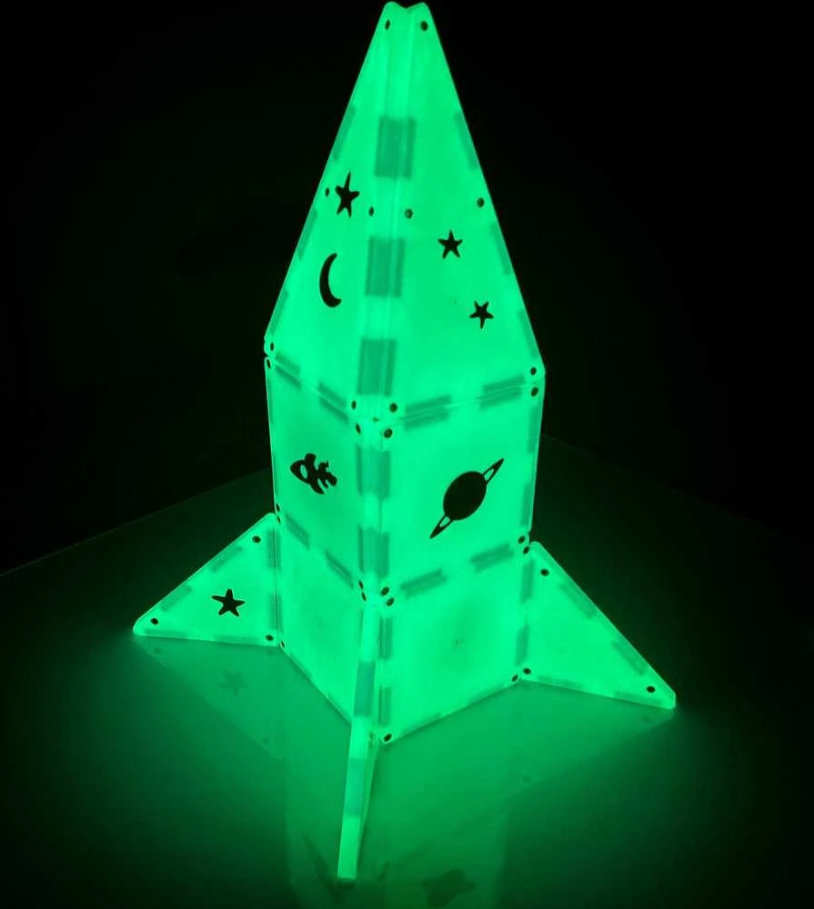 MAGNA-TILES Magnetinis šviečiantis konstruktorius, 16 det.